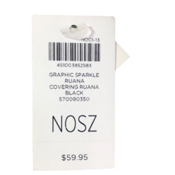 NWT Chico's Graphic Sparkle Ruana Wrap Cape Covering No Size - Picture 9 of 9